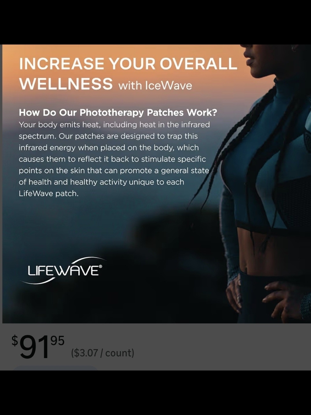 LifeWave Phototherapy Wellness Patches - Teal/Black Packaging